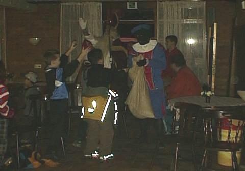 De sint komt de kantine binnen